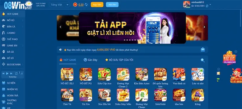 Hướng dẫn chi tiết để nhận 200k tại 08win Casino rất đơn giản